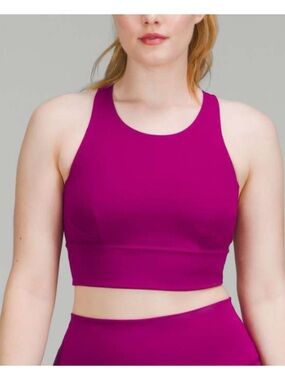 Lululemon Wunder Train Longline sports
Bra Magenta Purple 8